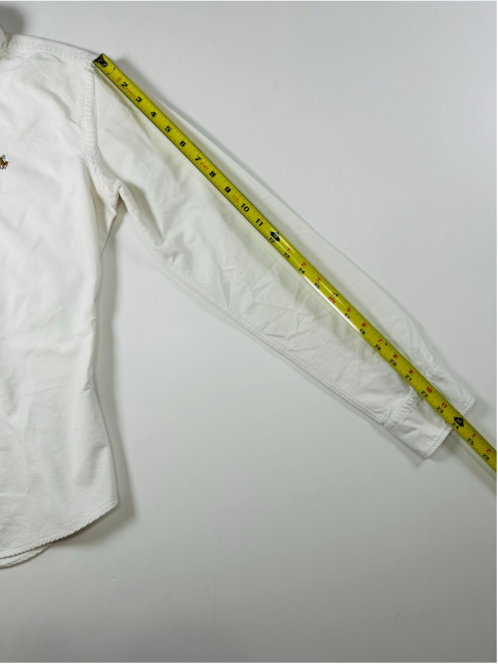 VTG Ralph Lauren Vintage Women’s White Oxford Button Down Shirt Made Hong Kong - Picture 5 of 15